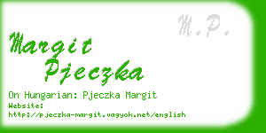 margit pjeczka business card